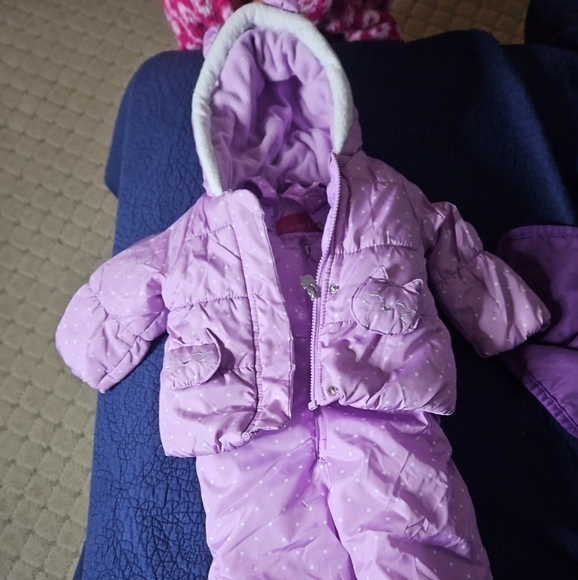 London Fog Lavender Baby Snowsuit - Picture 1 of 3